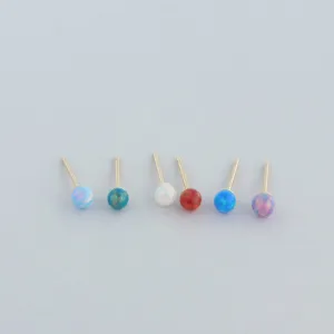 Opal Ball Stud- 14K Gold