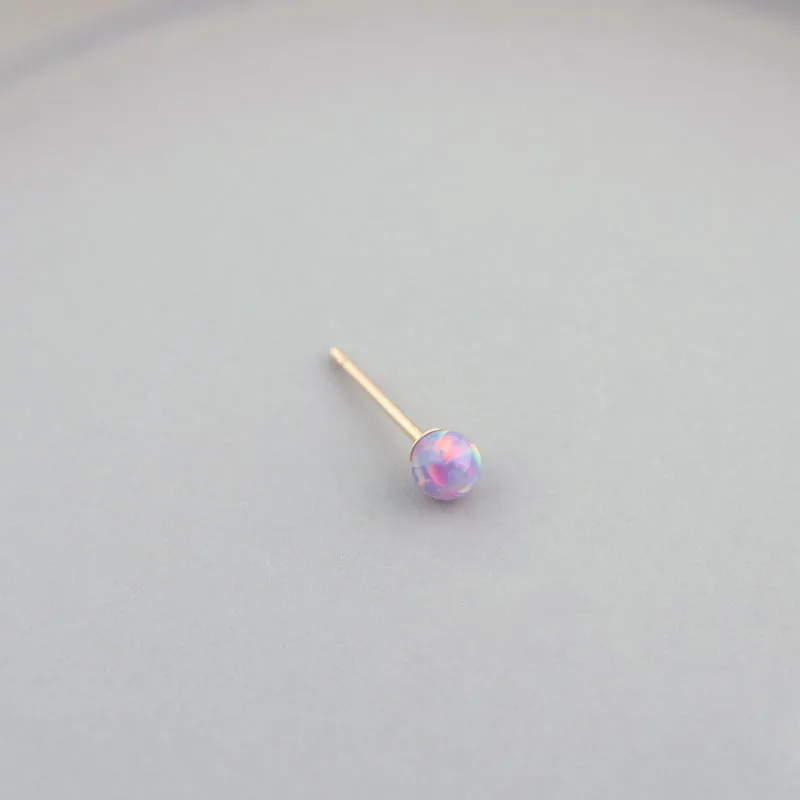 Opal Ball Stud- 14K Gold