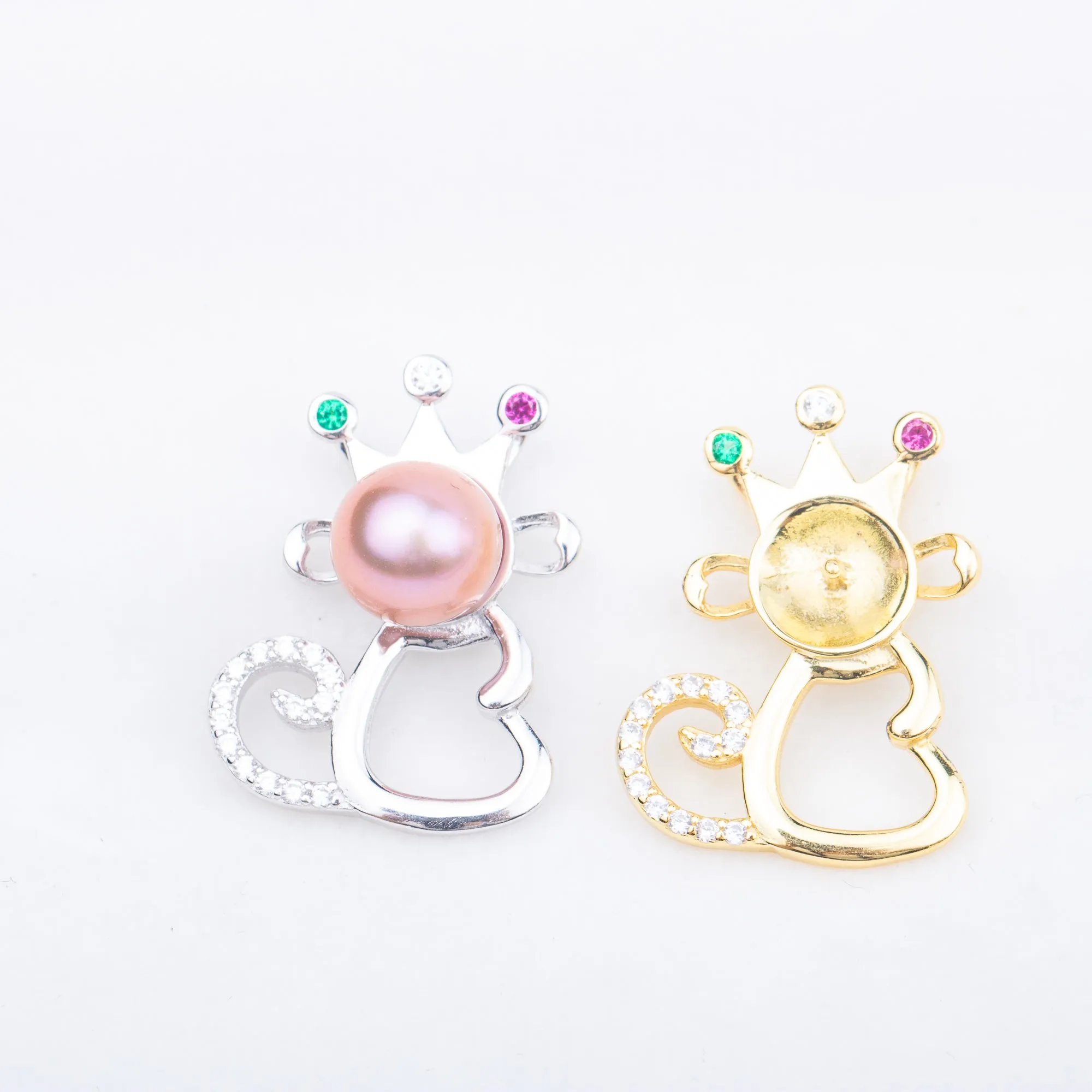 P010920 DIY 7-9mm Natural Freshwater pearl pendant accessory 925 sterling silver engagement jewelry necklace for women