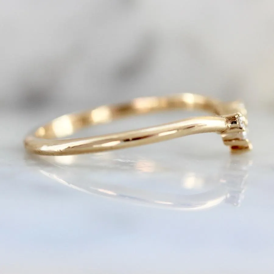 Petite Diamond Stacking Curved Band