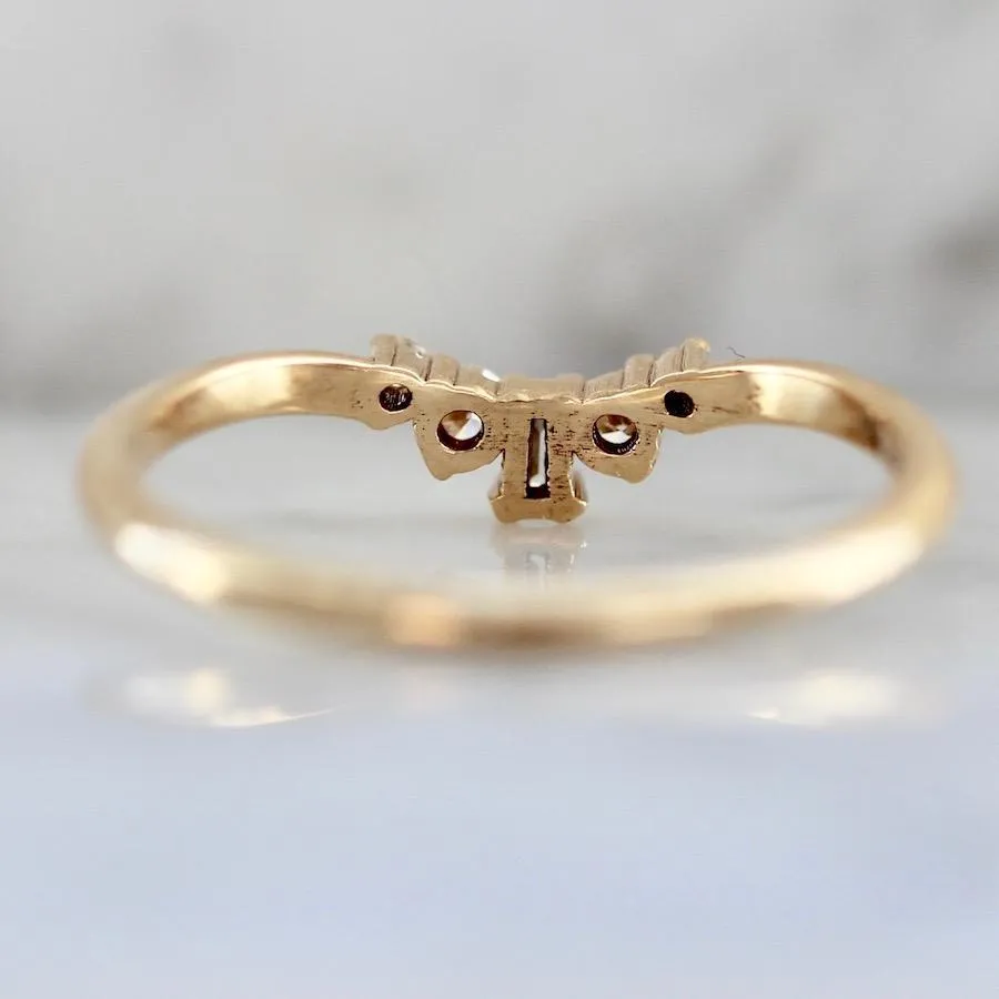 Petite Diamond Stacking Curved Band