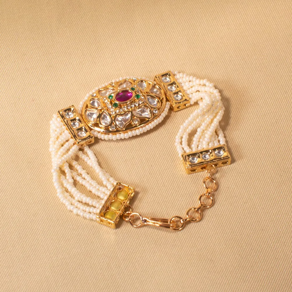 Raadhika Pearl Bracelet - Pratha Collection