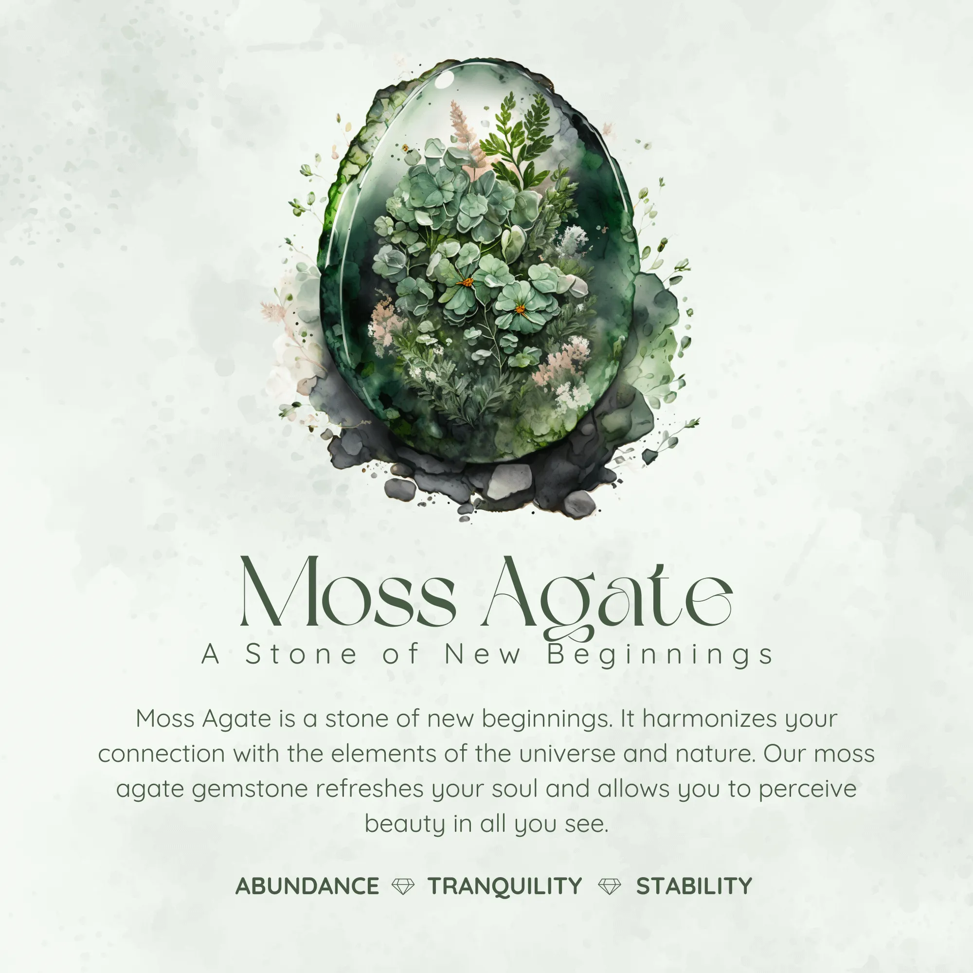 Regal Tiara Moss Agate Ring©