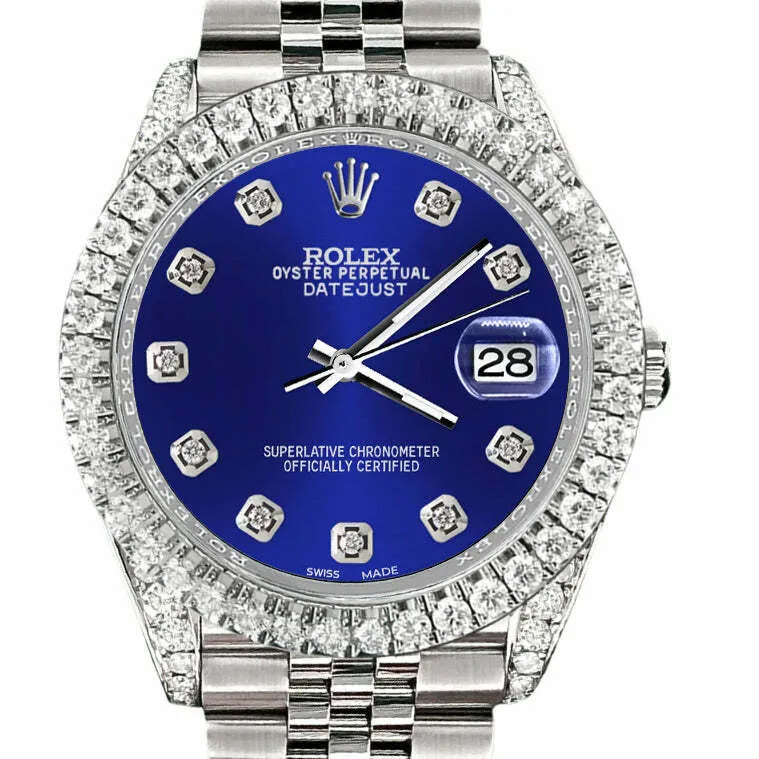 Rolex Datejust  Diamond Bezel/Lugs/Navy Blue  TFJ-142508589