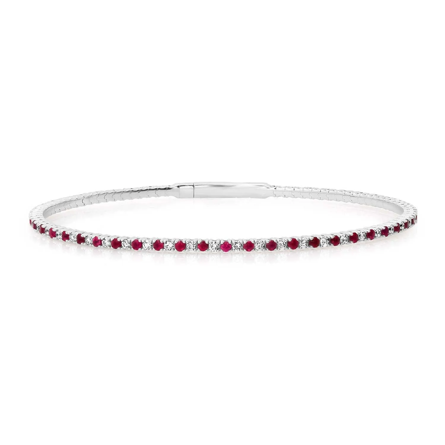 Ruby & Diamond Eternity Flex Bracelet