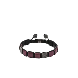 Ruby And Onyx Lock Bracelet