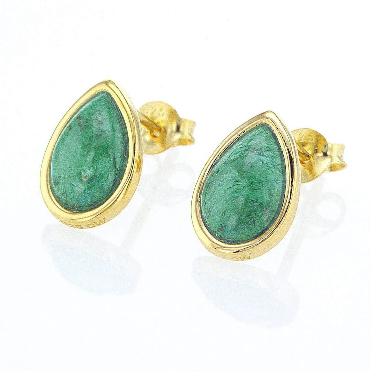 Stud Teardrop earring - Turquoise stone