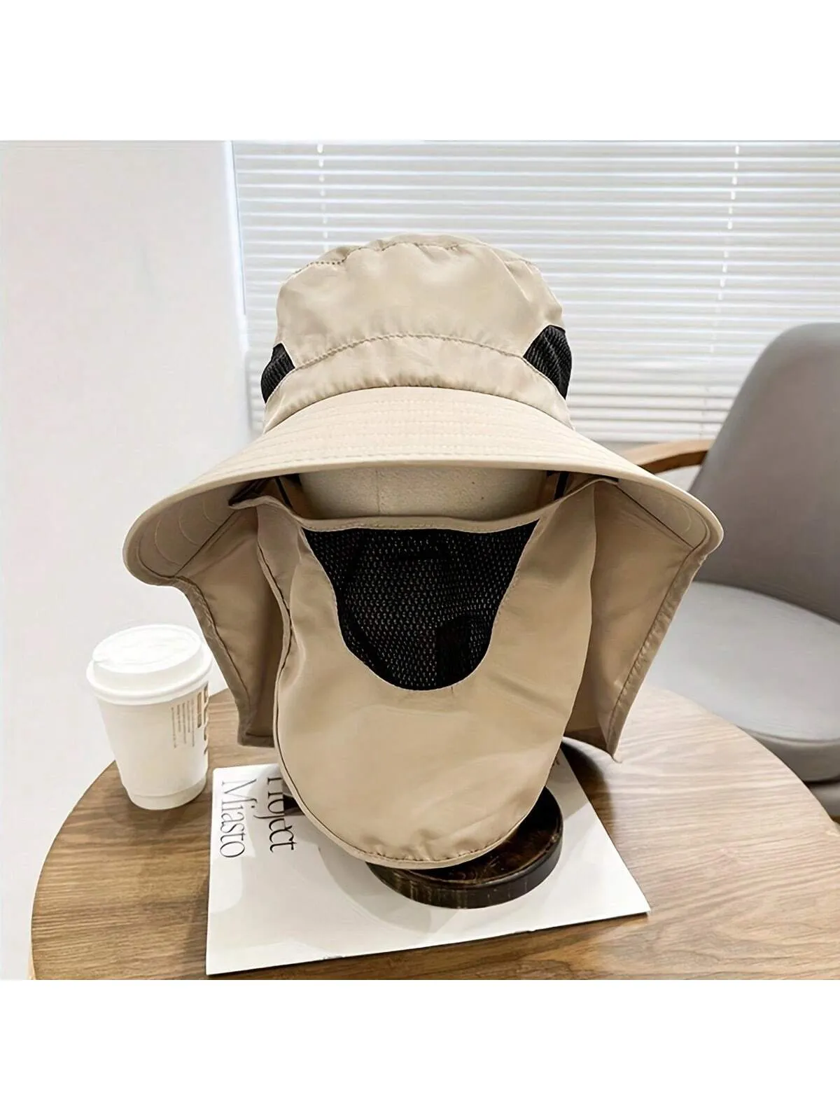 Summer Outdoor UV Protection Face Mask Neck Sunscreen Hat, Cycling Fishing Hiking Cap, Unisex, For Fishing And Hiking