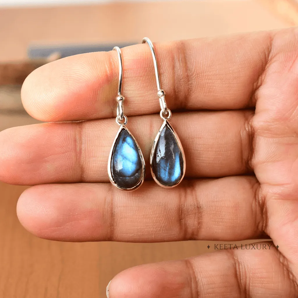 Teardrop Treasure - Labradorite Earrings