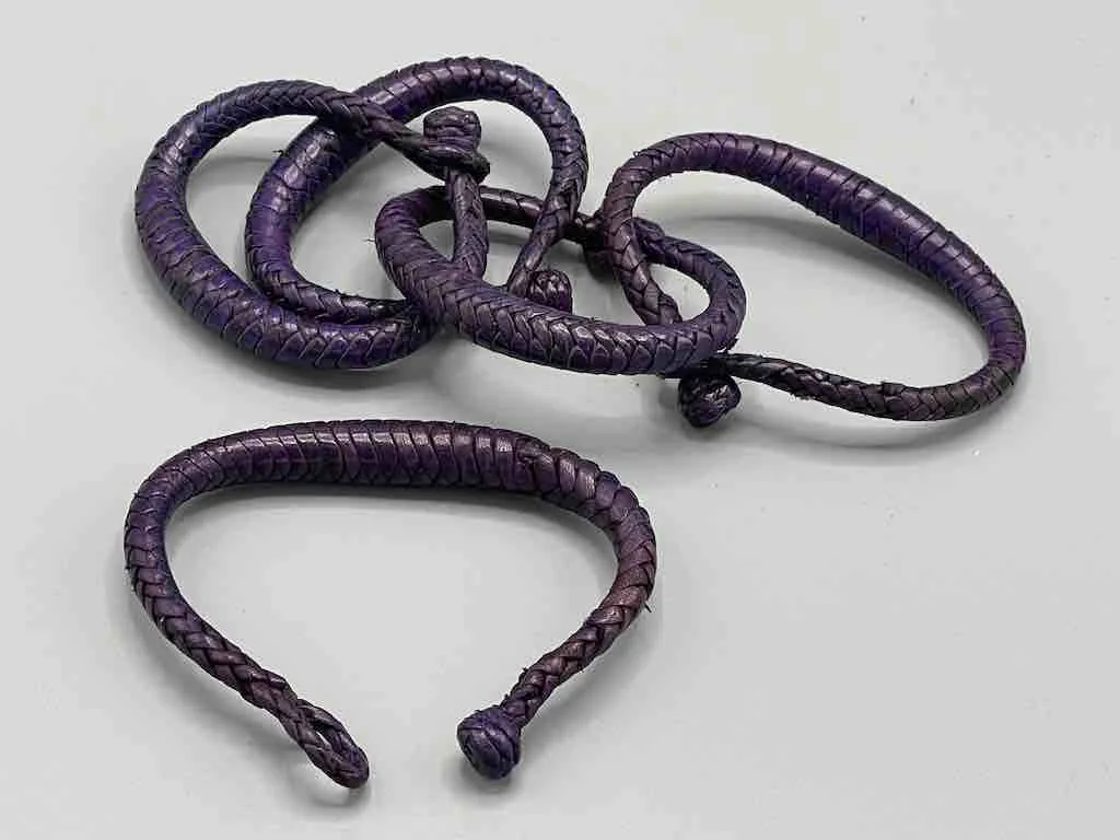 Tightly Woven Leather Solid Color Bracelet - Mali
